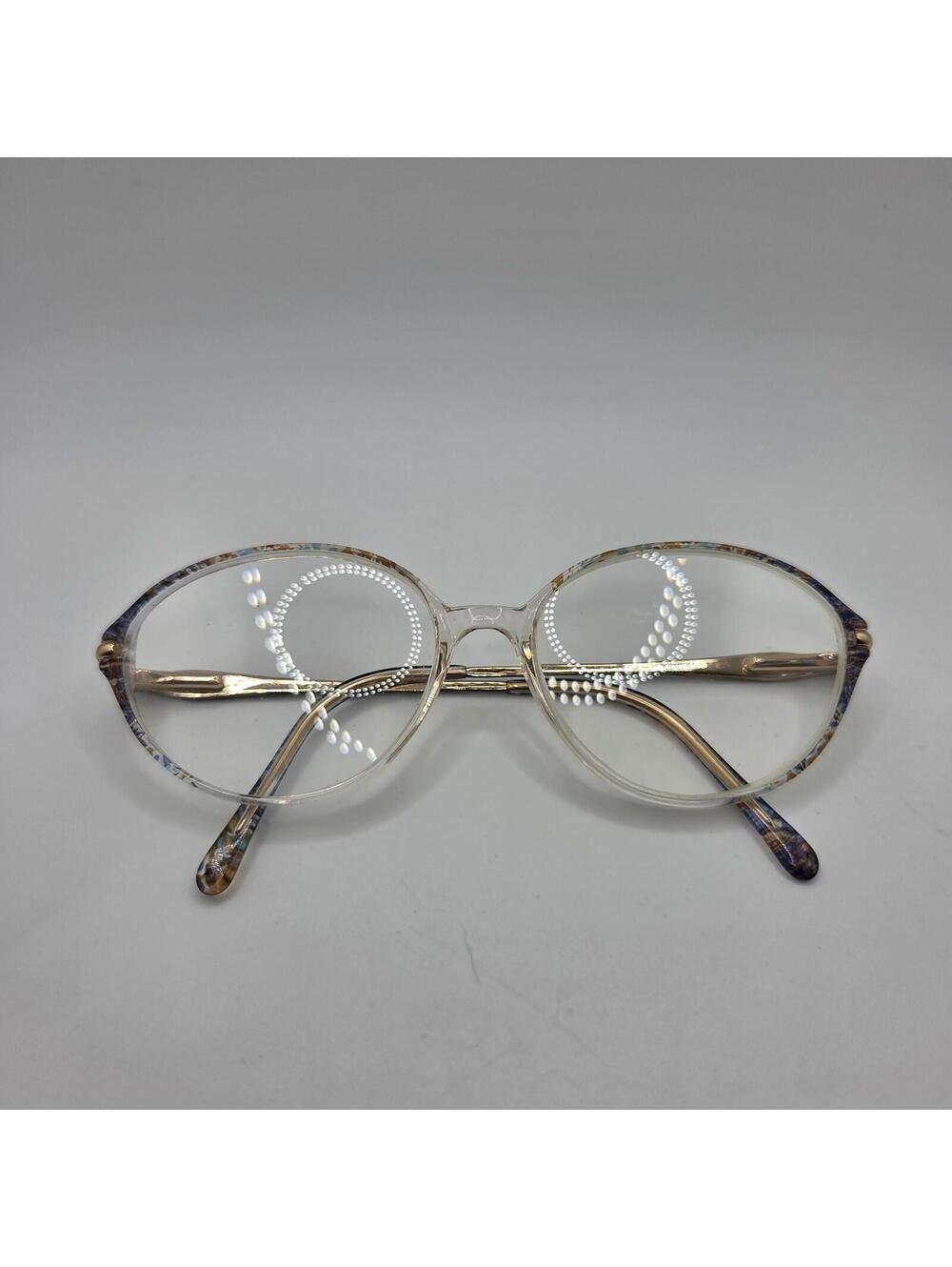 Vintage Ferucci Eyeglasses Glasses Frames MOD 411 COL 74 Gold Brown Blue